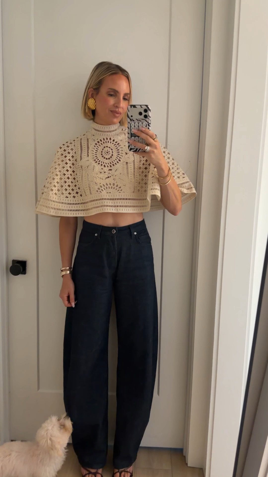 Got so many compliments last night on this top. It’s so classy. Wearing a size 1 (4-6).  Wearing usual size in pants but if in between sizes size up. Tall girl friendly. I’m 5’10. Shoes run tts

@Steve Madden US

#LTKdayinmylife #LTKTall #LTKootd