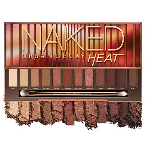 URBAN DECAY Naked Heat, Warm Brown Neutral Eyeshadow Palette, Matte, Metallic, Shimmer Finish, 12 Amber-hued Red & Orange Eye Shadows, Versatile Warm Shades, Vegan, Cruelty-free | Amazon (US)