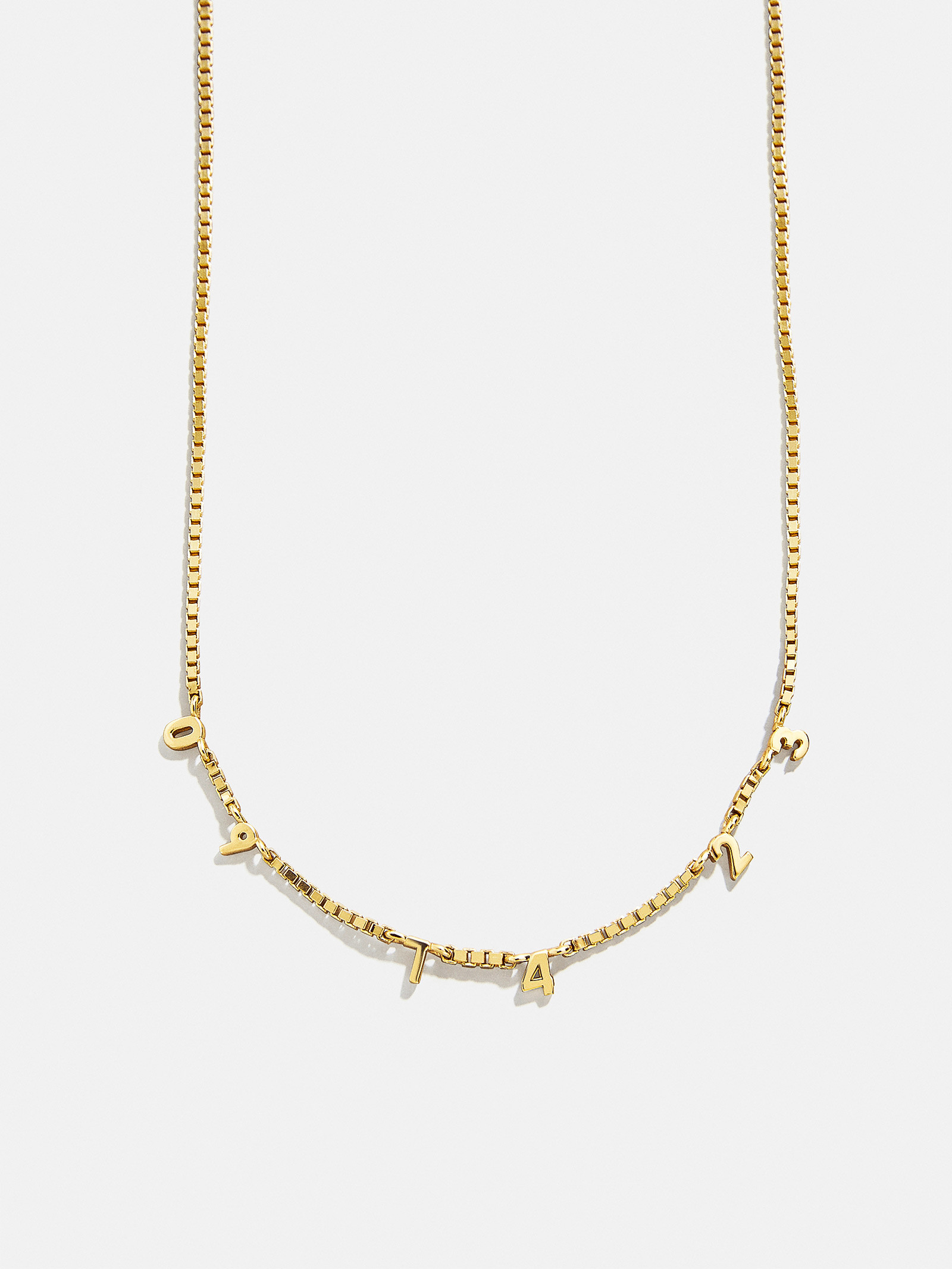 18K Gold Custom Spaced Number Necklace - Small | BaubleBar (US)