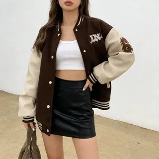 Letter Embroidered Baseball Jacket | YesStyle Global