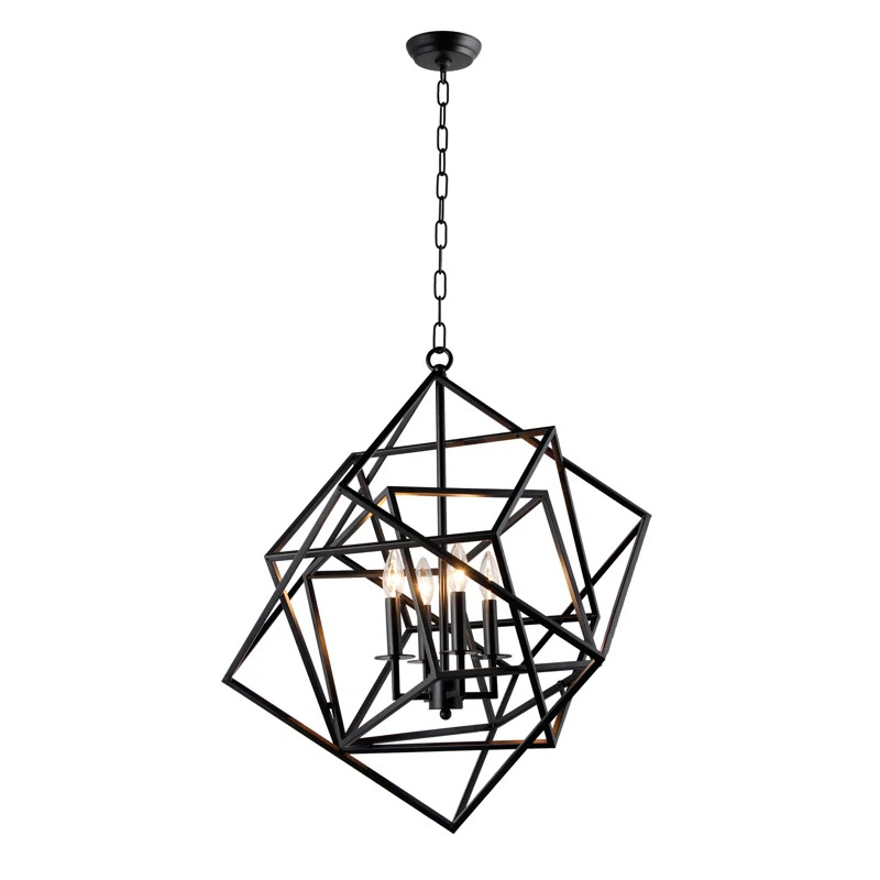 Ellenboro 4 - Light Dimmable Geometric Chandelier | Wayfair North America