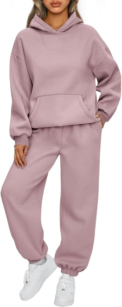 AUTOMET Womens 2 Piece Outfits Lounge Hoodie Sweatsuit Sets Plus Size Fall Fashion Clothes Airpor... | Amazon (US)
