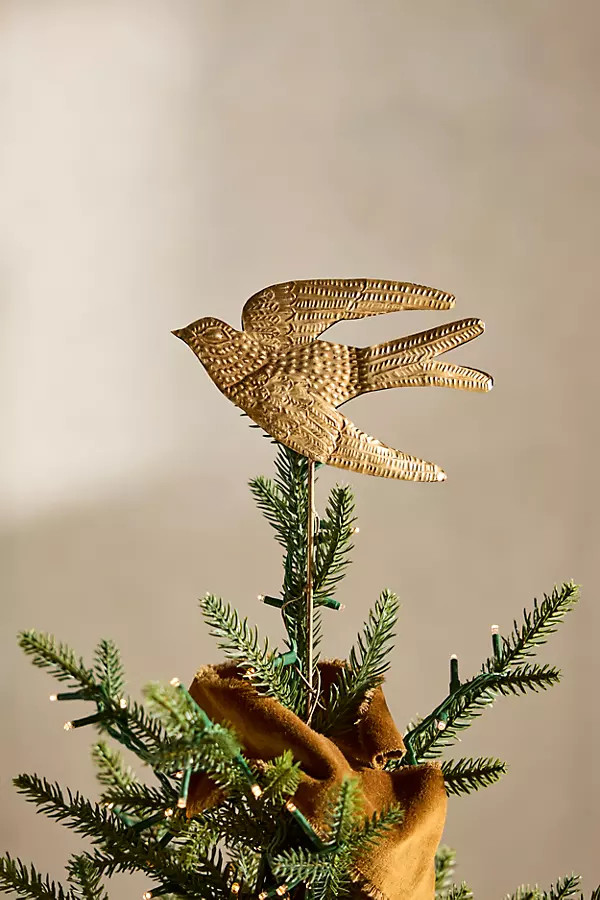 Golden Bird Tree Topper | Terrain