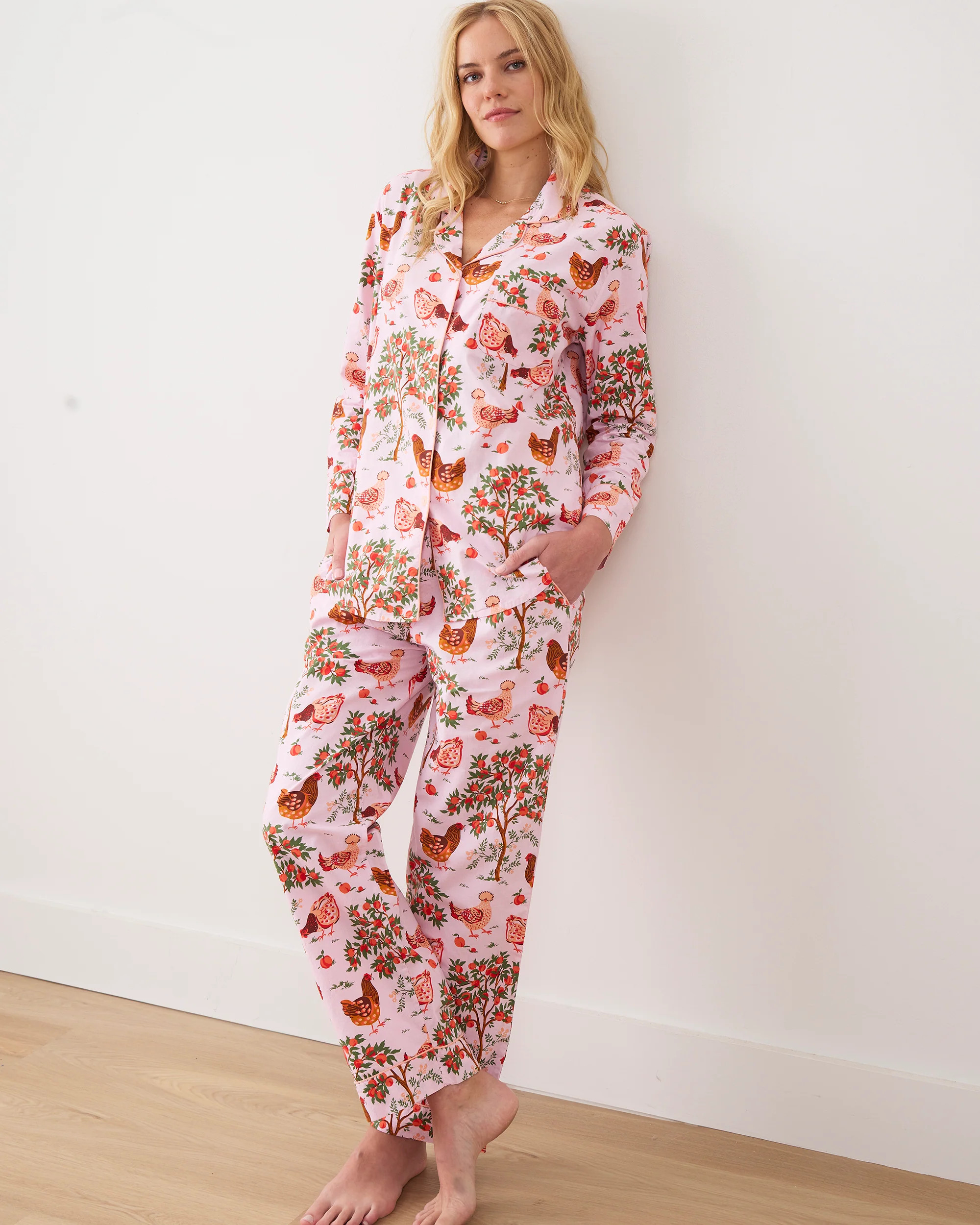 Hen House - Tall Long PJ Set - Ballet Pink | Printfresh