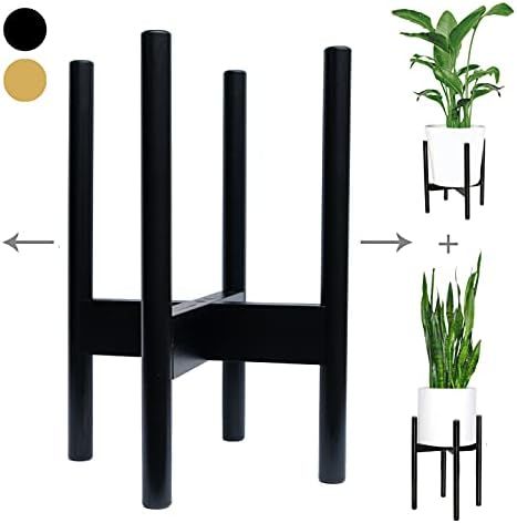 2 Pack Mid Century Plant Stands – Get 2 Adjustable Plant Stands - Planter Stands - Minimalistic... | Amazon (US)
