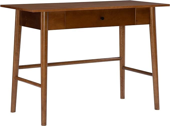 Linon Melissa Mid-Century Walnut Desk, 42" W x 19" D x 30" H | Amazon (US)