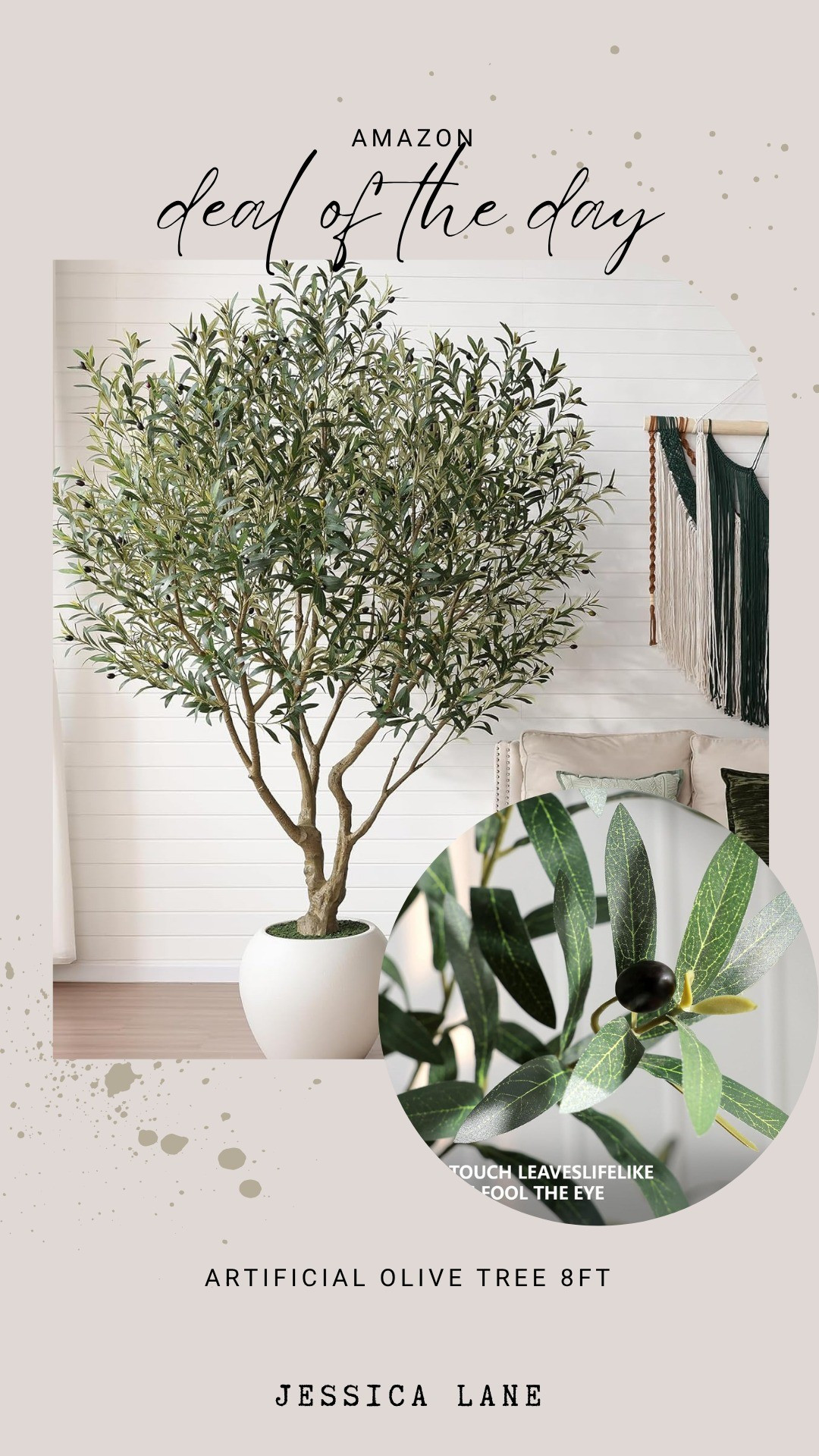 Upgrade your space with this stunning 8ft artificial olive tree. It looks incredibly lifelike and adds the perfect touch of greenery to any room.#amazonfinds #homedecor #amazonhome #deals

#LTKSaleAlert #LTKHome #LTKSeasonal