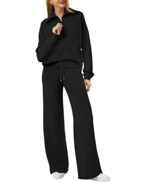 ANRABESS Women 2 Piece Outfits Sweatsuit Oversized Sweatshirt Sweatpants Tracksuit Sweat Lounge M... | Amazon (US)