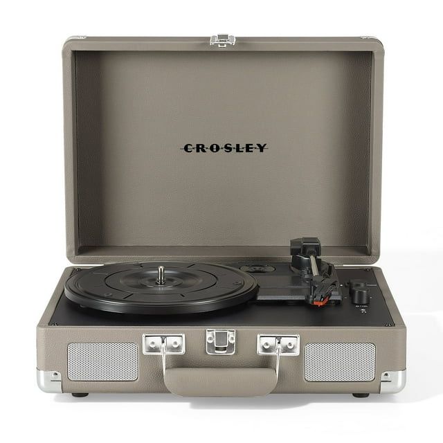 Crosley Cruiser Premier Vinyl Record Player with Speakers and Wireless Bluetooth - Taupe | Audio ... | Walmart (US)