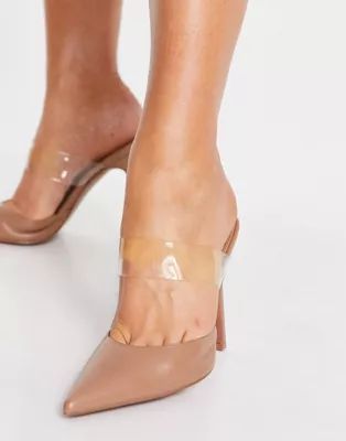 ASOS DESIGN Prysm high heel shoes in beige | ASOS (Global)