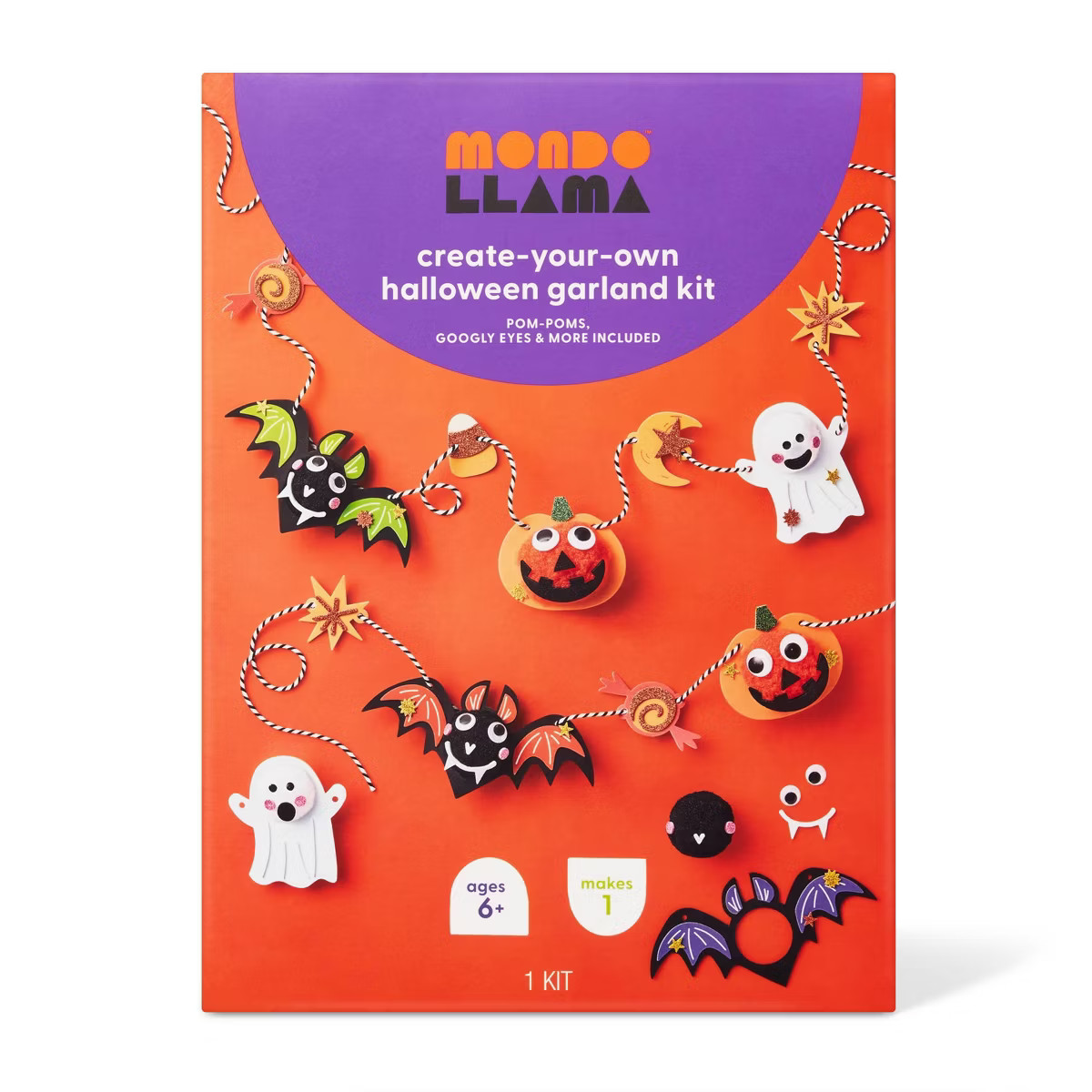 Halloween Pom Characters Garland Craft Kit - Mondo Llama™ | Target