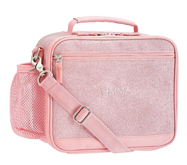 Mackenzie Pink Sparkle Glitter Lunch Boxes | Pottery Barn Kids