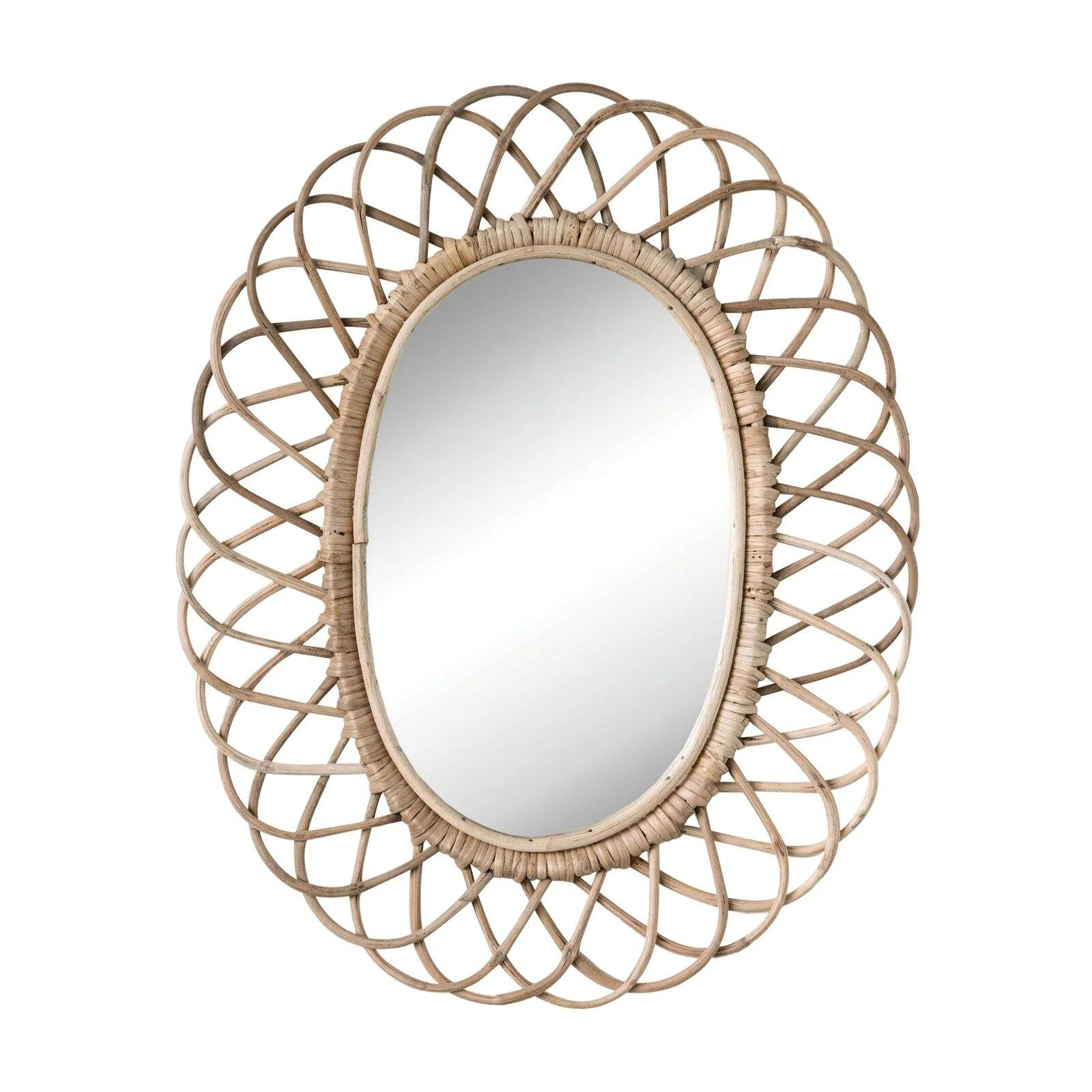 3R Studios Oval Woven Bamboo Wall Mirror - 19.25W x 21.25H in. | Walmart (US)