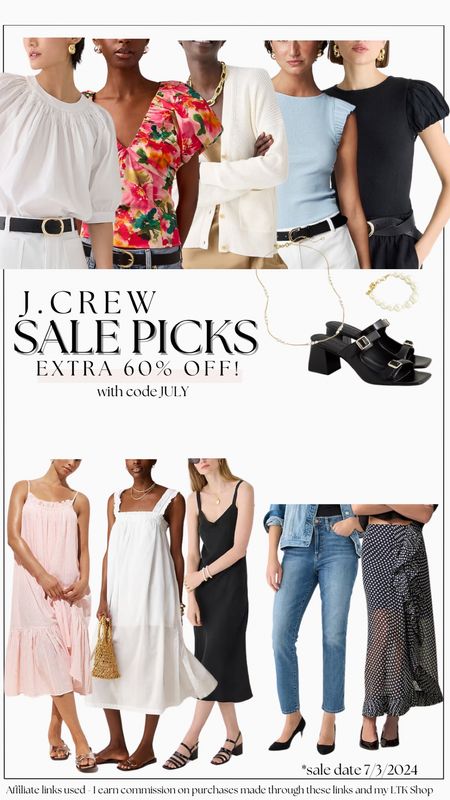 J.Crew extra 60% OFF with code JULY!

#LTKSummerSales