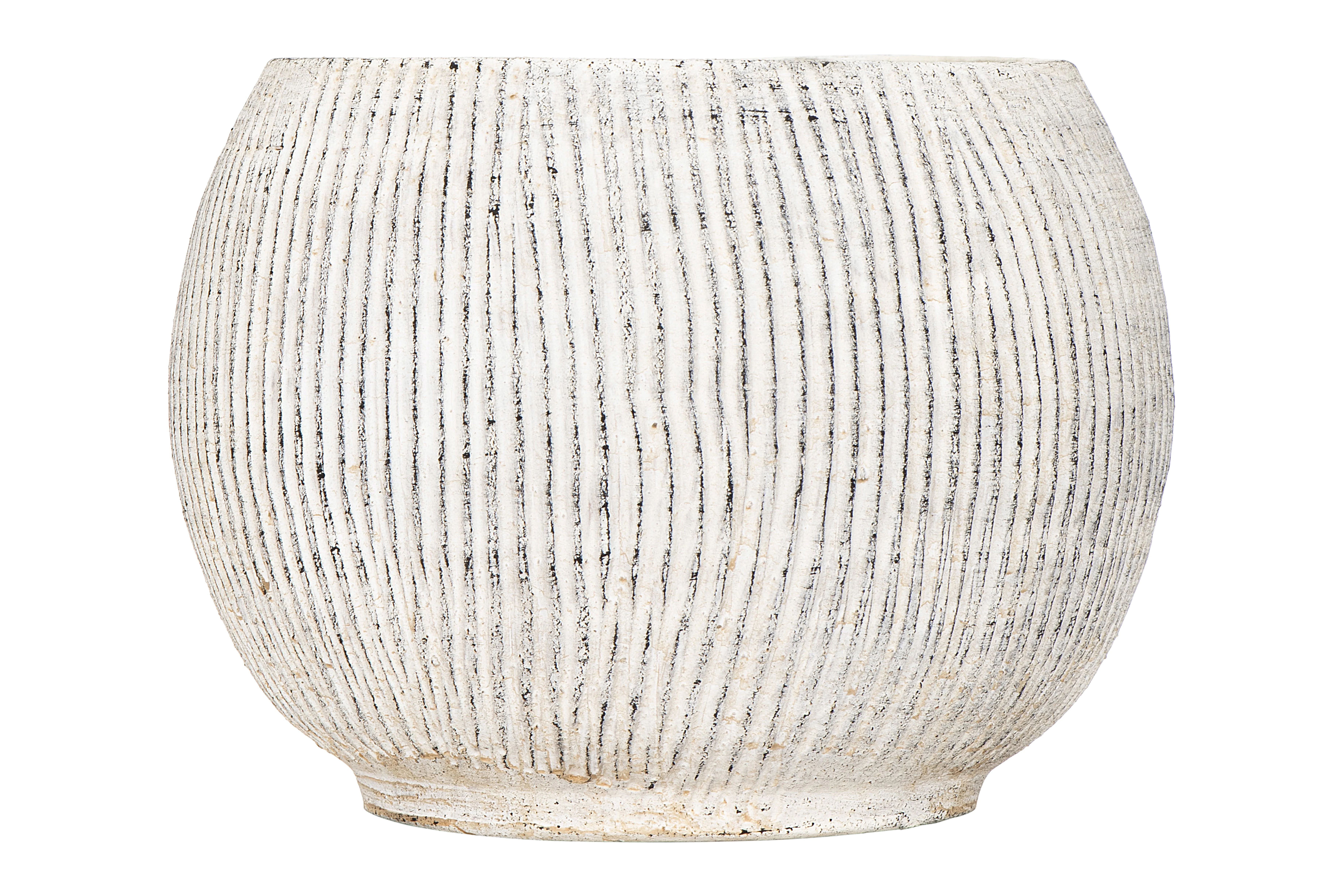 Creative Co-Op Distressed Cream Terracotta Planter with Fluted Texture | Walmart (US)