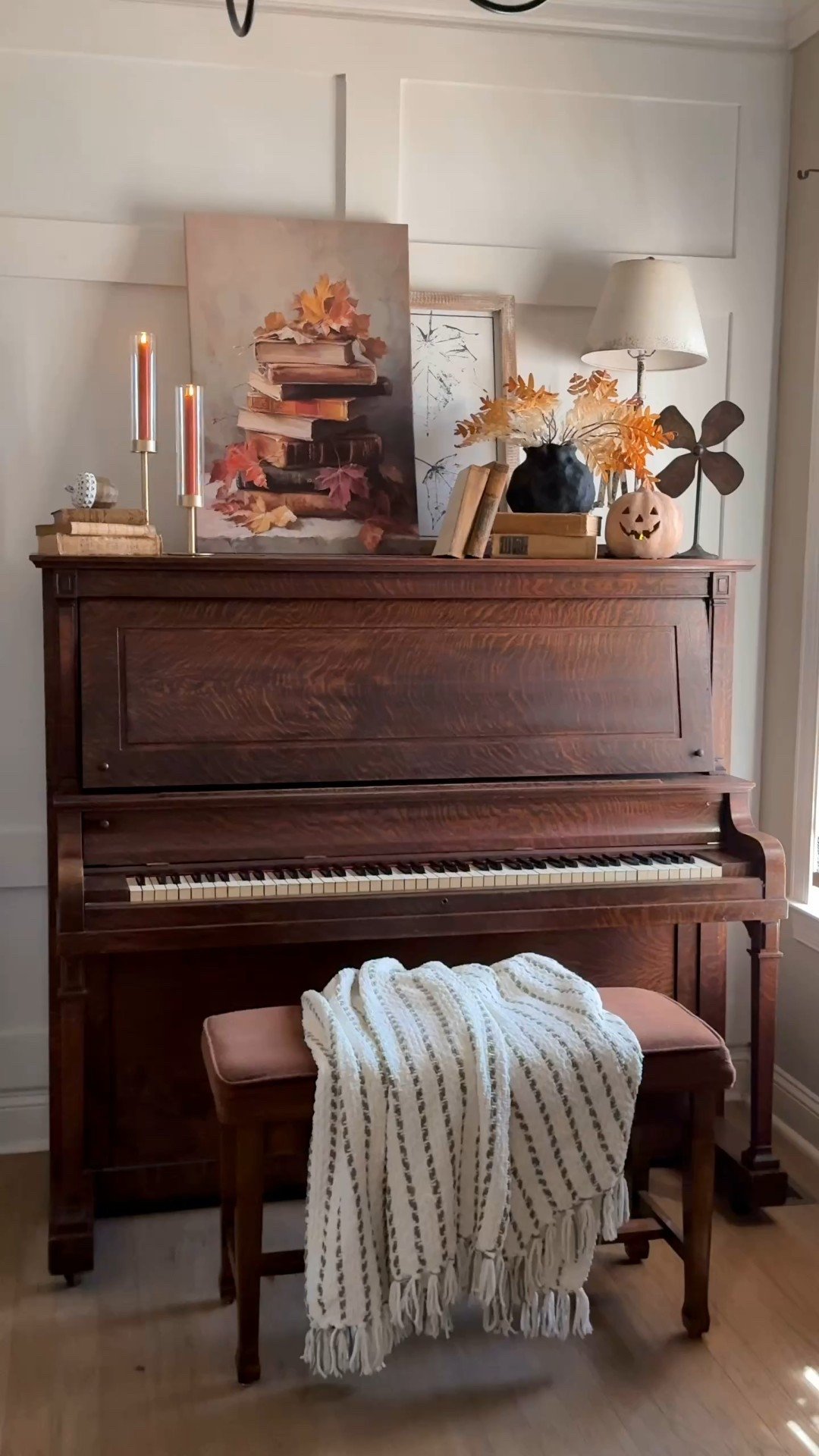 Shop my candles, candle holders and ombré leaf stems below! Use code CAROLINACOZY10 to take 10% off the candles at Luminara! 

#LTKFallSale #LTKHome #LTKSeasonal