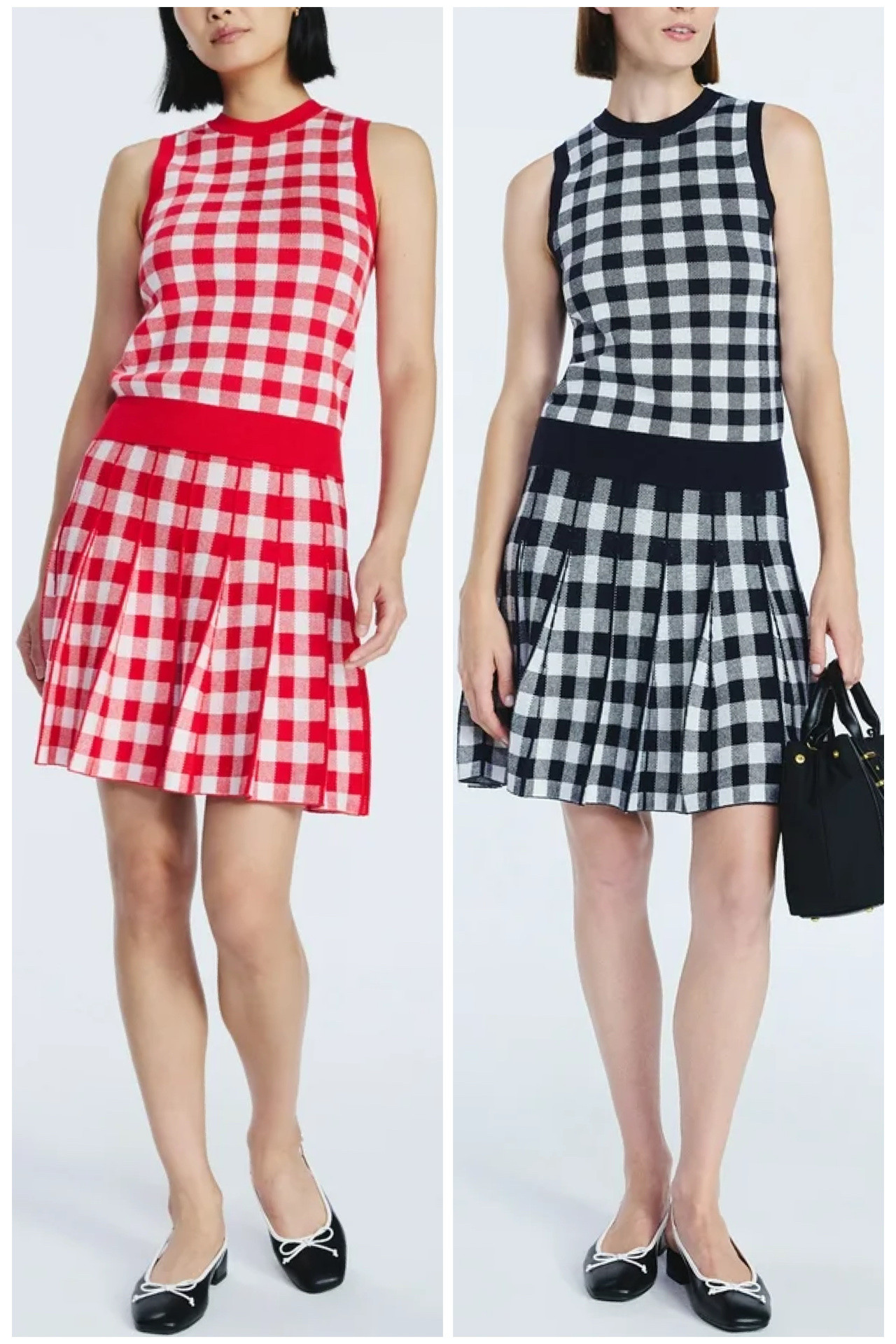 Walmart new arrival, gingham sweater tank and sweater pleated skirt 

#LTKootd #LTKFindsUnder50