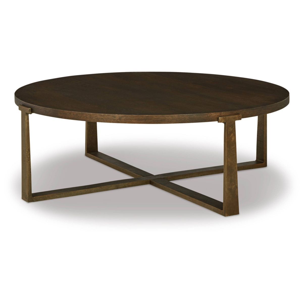 Balintmore Round Coffee Table Metallic Brown/Beige - Signature Design by Ashley | Target