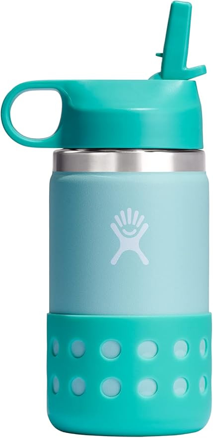 HYDRO FLASK Kids Water Bottle Jr. Stainless Steel Insulated With Straw Cap for Water, Milk, Juice... | Amazon (US)