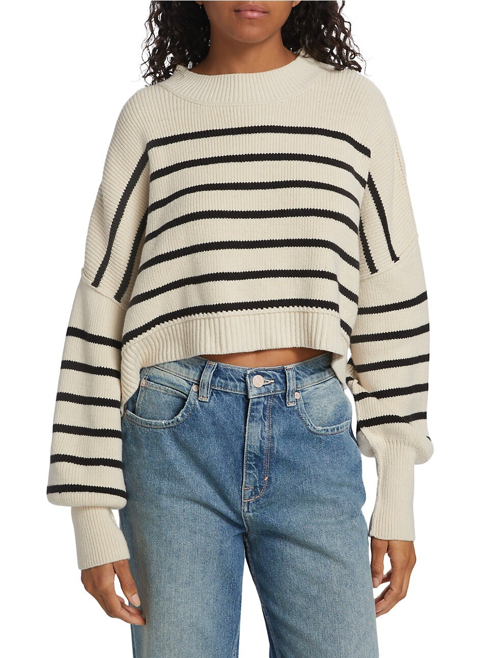 Striped Cotton-Blend Sweater | Saks Fifth Avenue
