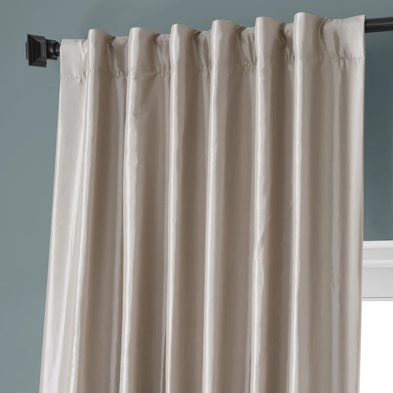 Juda Taffeta Hotel Solid Max Blackout Thermal Rod Pocket Single Curtain Panel | Wayfair North America