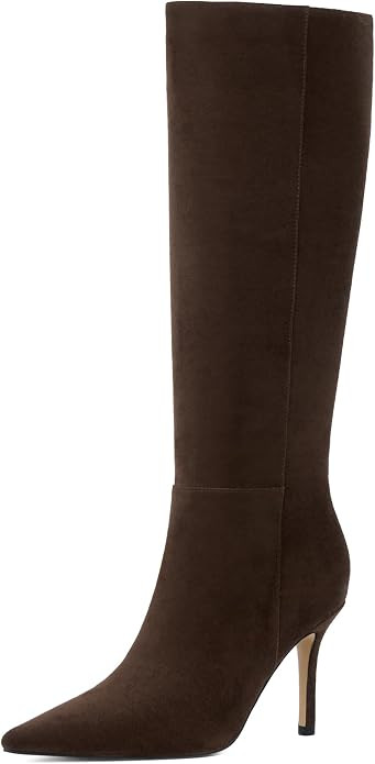 Womens Knee High Boots Stiletto Heel Pointed Toe Tall Long Boots | Amazon (US)