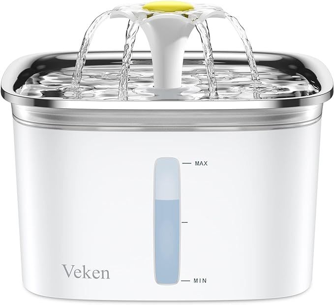 Veken 95oz/2.8L Pet Fountain, Automatic Cat Water Fountain Dog Water Dispenser with Smart Pump fo... | Amazon (US)