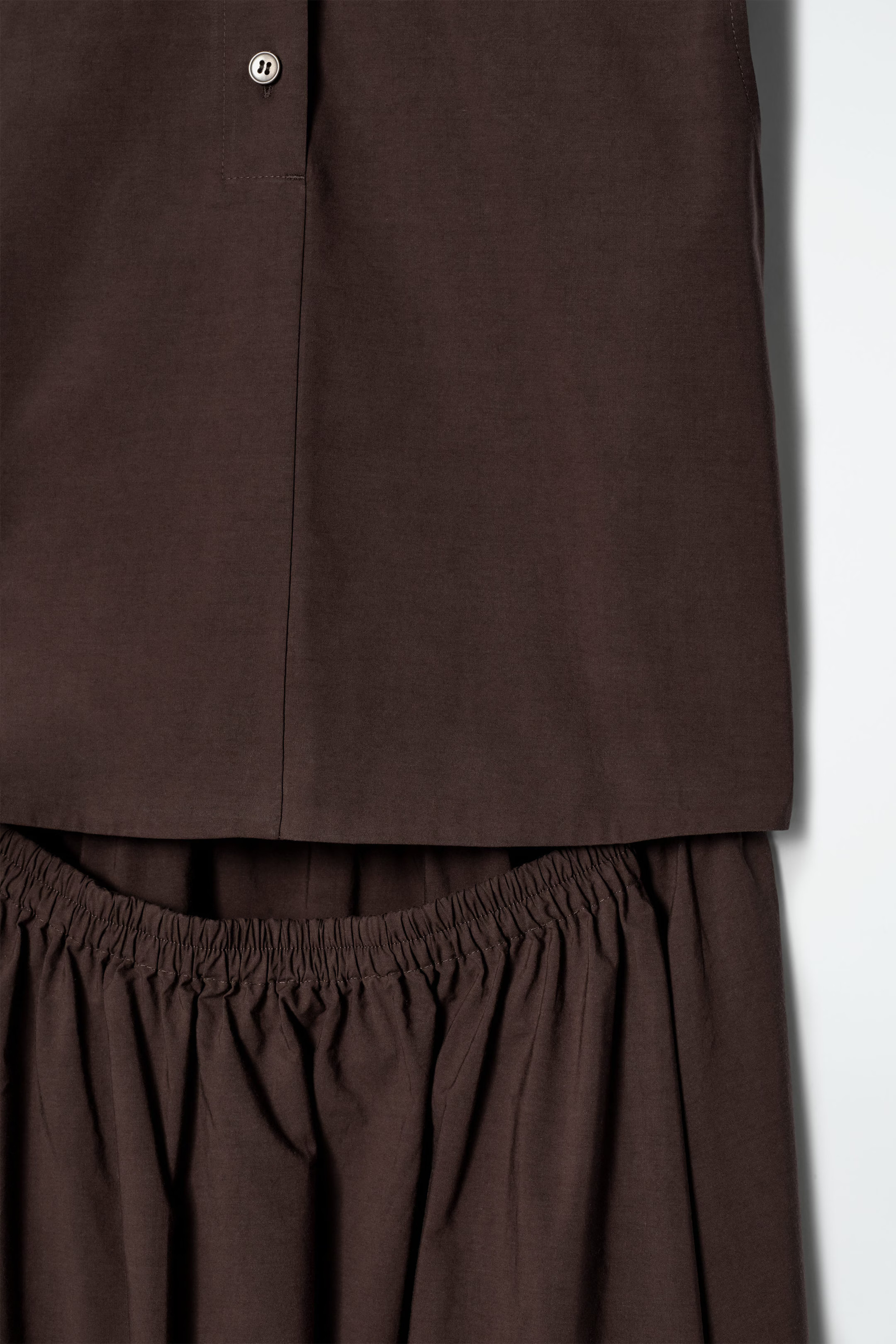OPEN-BACK COTTON MIDI DRESS - DARK BROWN | COS UK