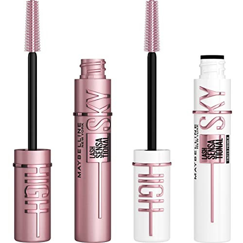 Maybelline Lash Sensational Sky High Washable Mascara + Boosting Lash Primer Makeup Bundle, Includes 1 Mascara in Blackest Black and 1 Eyelash Primer in Soft Black | Amazon (US)