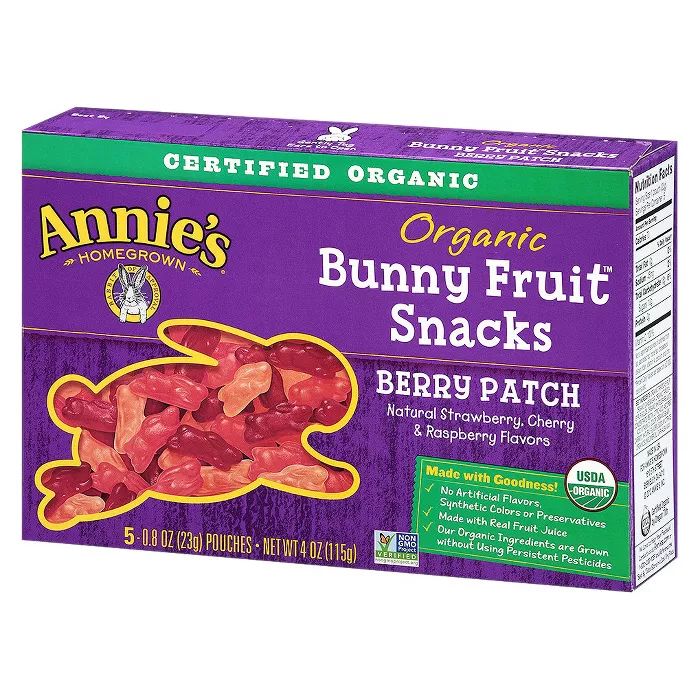Annie's Homegrown Organic Bunny Berry Patch Fruit Snacks - 5ct | Target
