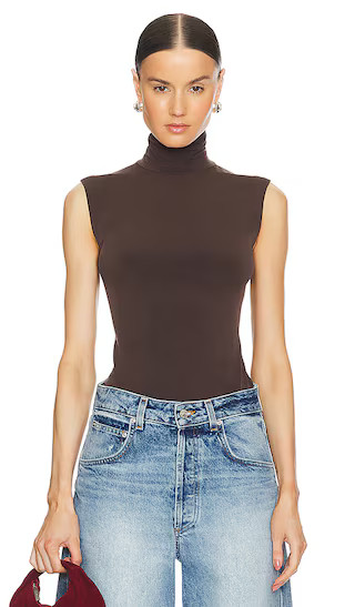 Slim Fit Sleeveless Turtleneck Top | Revolve Clothing (Global)