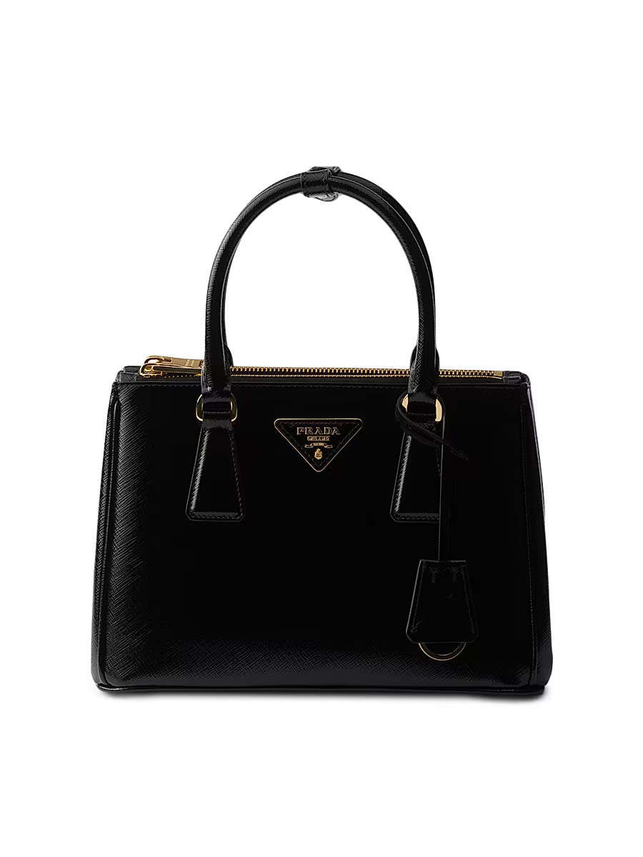 Women's Galleria Small Saffiano Leather Top Handle Bag - Black | Saks Fifth Avenue