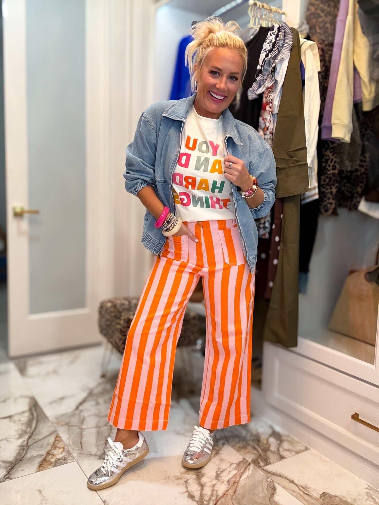How fun is this outfit for teachers!!!
Size small in all