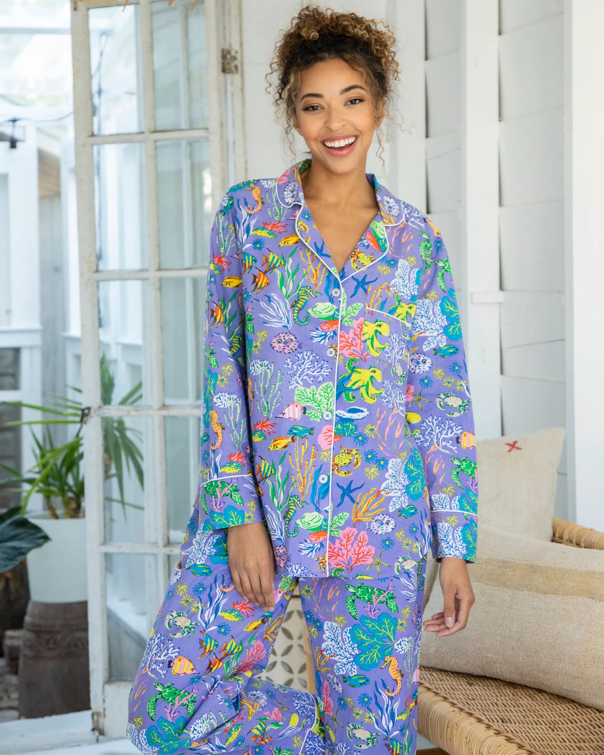 Oceania - Long Sleep Set - Lavender | Printfresh