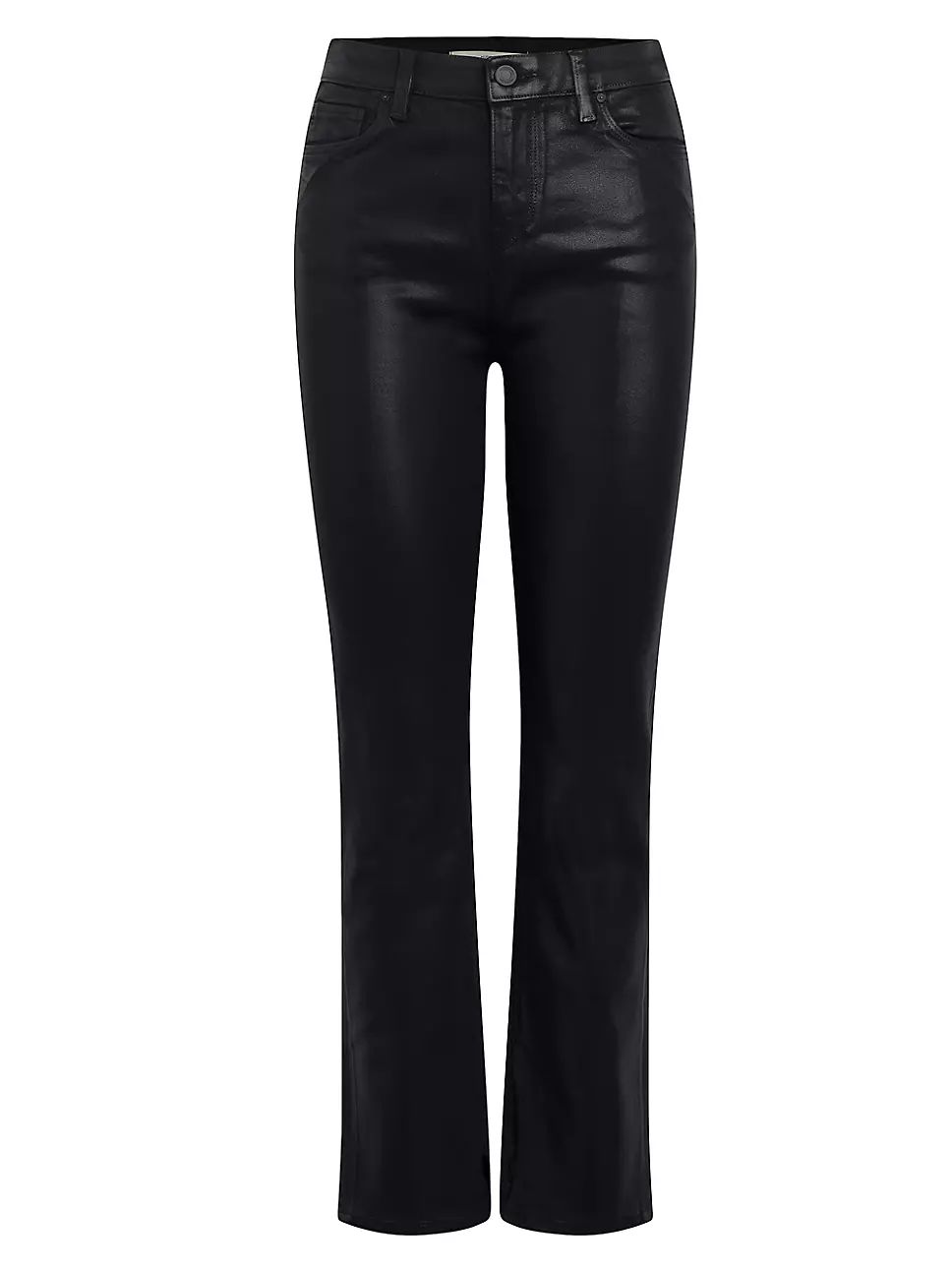 Hudson Jeans Nico Mid-Rise Coated Stretch Straight-Leg Ankle Jeans | Saks Fifth Avenue
