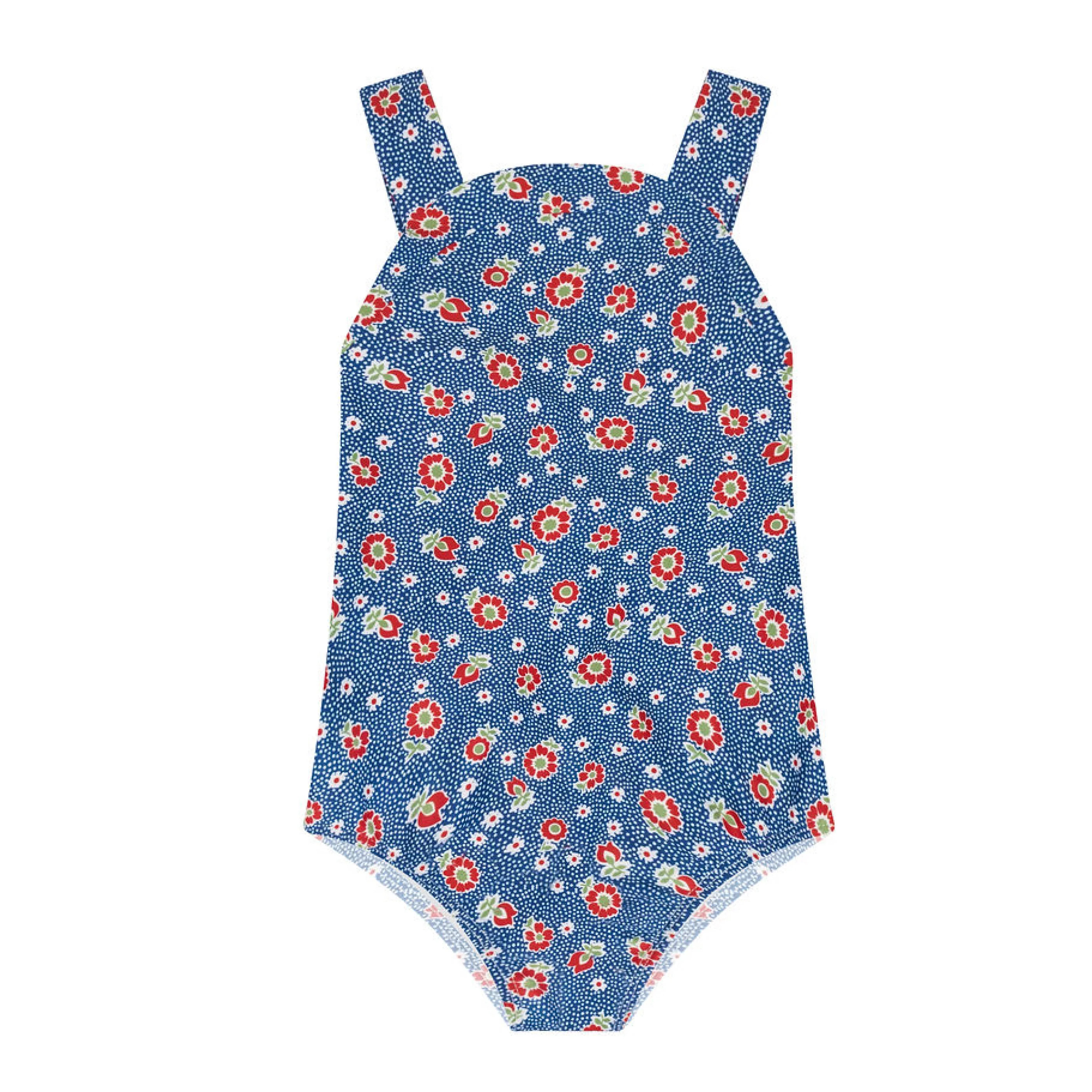 girls chatham floral bib one piece | Minnow