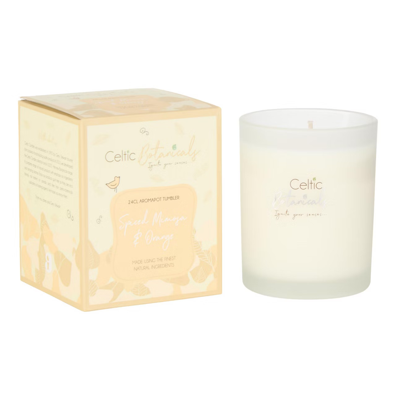 Celtic Candles Spiced Mimosa and Orange Scented Candle 240g | Arnotts