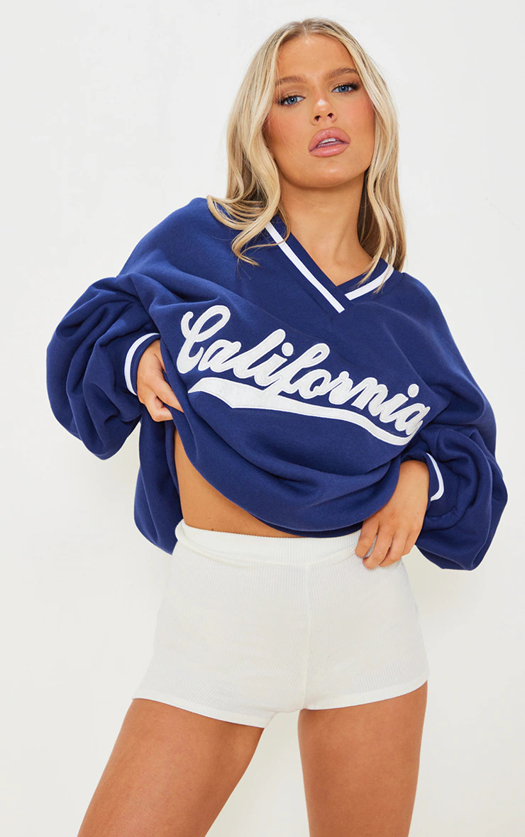 Cream Crinkle Ribbed Hot Pants | PrettyLittleThing US