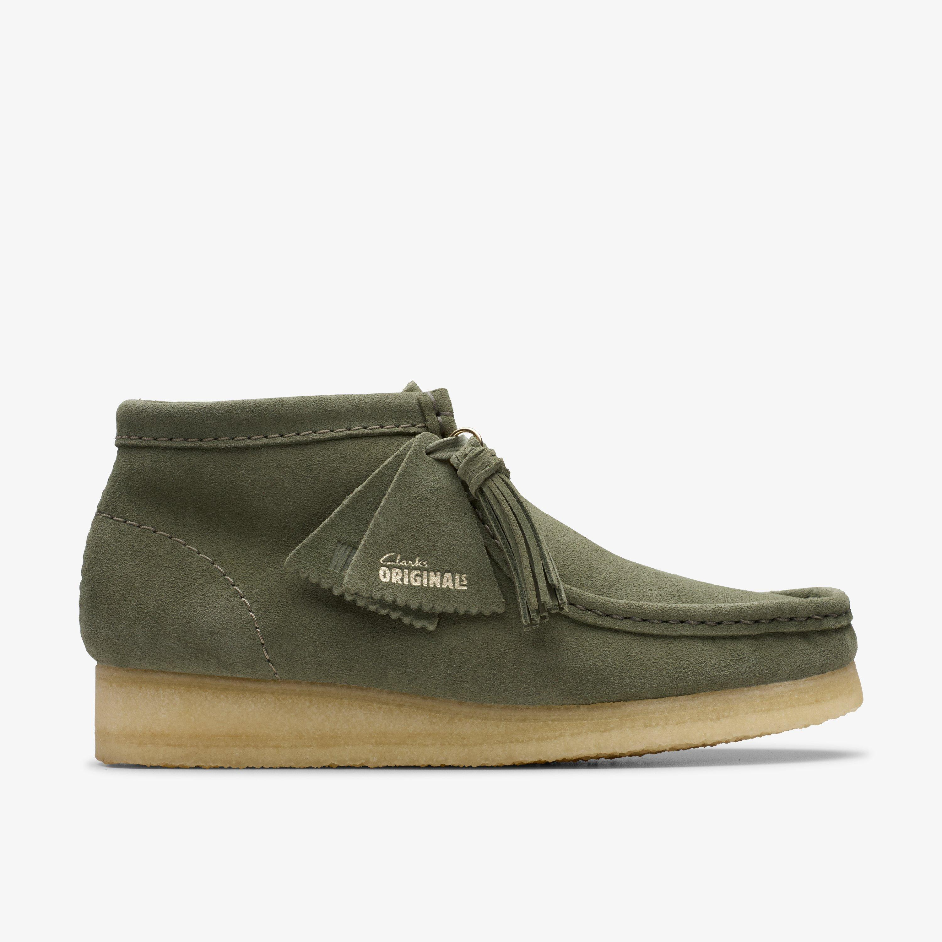 Womens Wallabee Boot Khaki/Green Suede | Clarks US | Clarks (US)