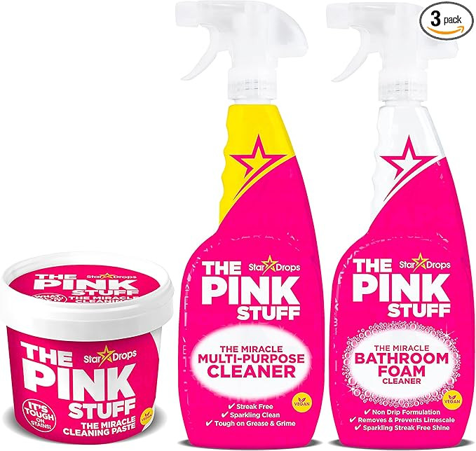 Stardrops - The Pink Stuff - The Miracle Cleaning Paste, Multi-Purpose Spray, And Bathroom Foam 3... | Amazon (US)