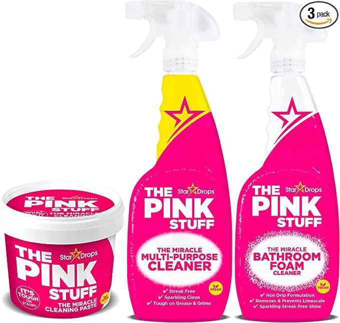 Stardrops - The Pink Stuff - The Miracle Cleaning Paste, Multi-Purpose Spray, And Bathroom Foam 3... | Amazon (US)