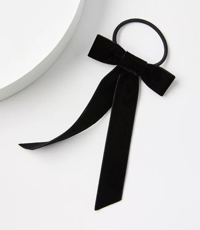 Velvet Bow Hair Tie | LOFT