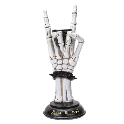 Pacific Giftware Rock On Skeleton Hand Resin Candle Holder 10” Tall | Amazon (US)