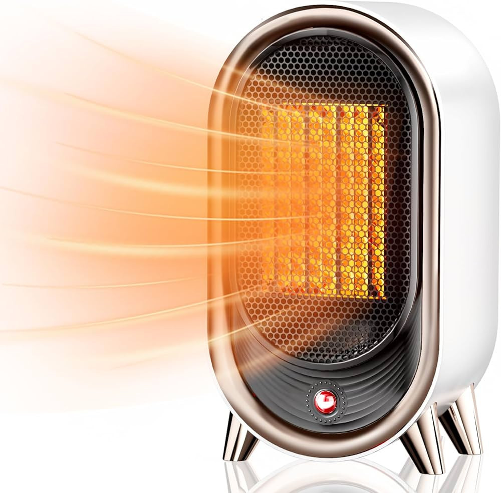 Space Heaters for Indoor Use, 900W Space Heater Indoor, Small Office Heater for Indoor Use with 2... | Amazon (US)