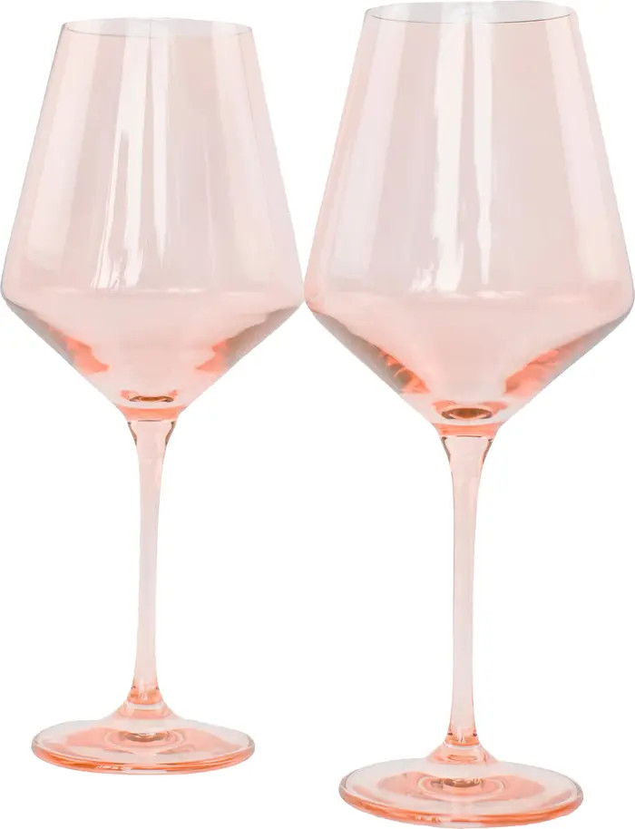 Estelle Colored Glass Set of 2 Stem Wineglasses | Nordstrom | Nordstrom