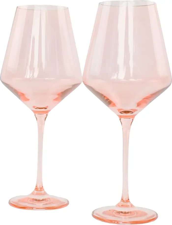 Estelle Colored Glass Set of 2 Stem Wineglasses | Nordstrom | Nordstrom