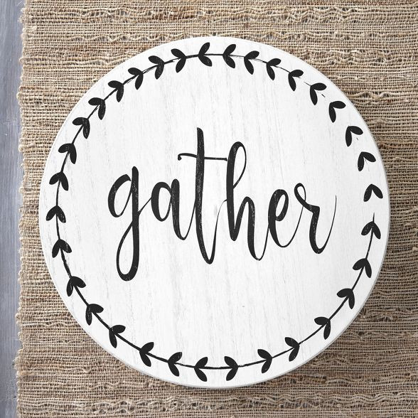 Lakeside Rotatable Lazy Susan with Sentimental Phrase and Bold Leaf Accents | Target