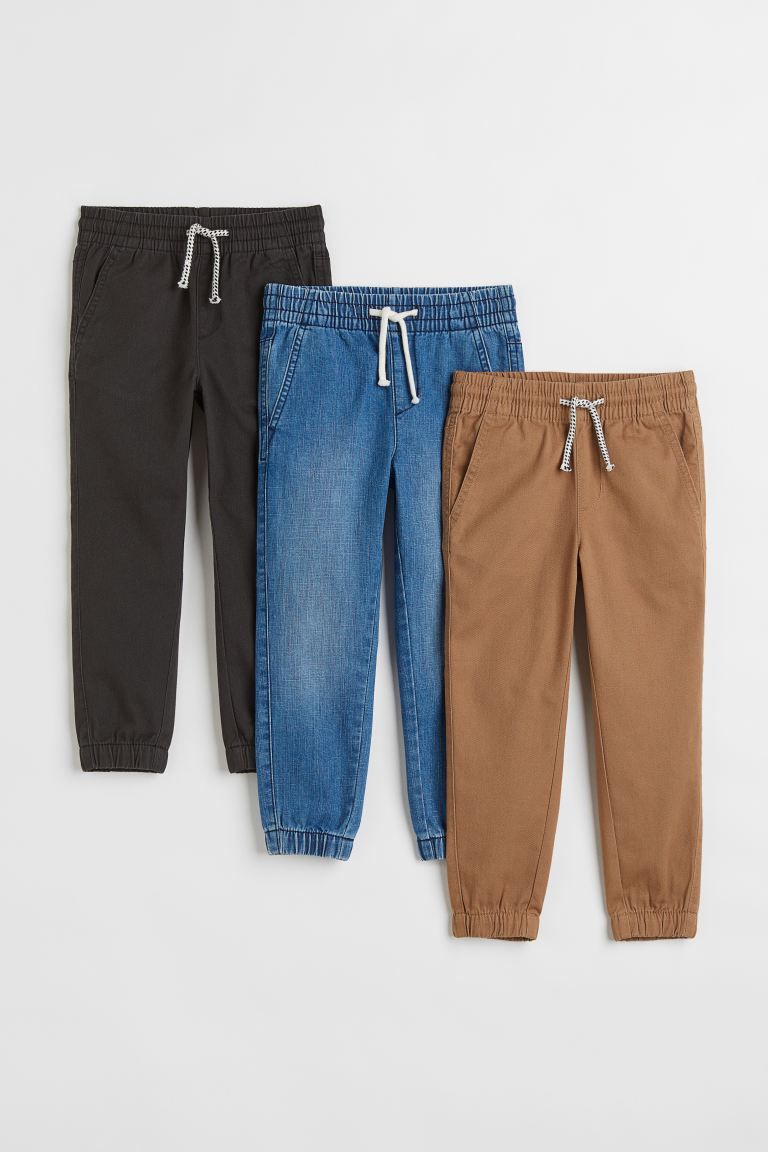 3-pack Twill Joggers | H&M (US)