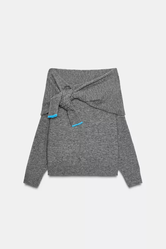 OFF-THE-SHOULDER KNIT SWEATER | Zara US