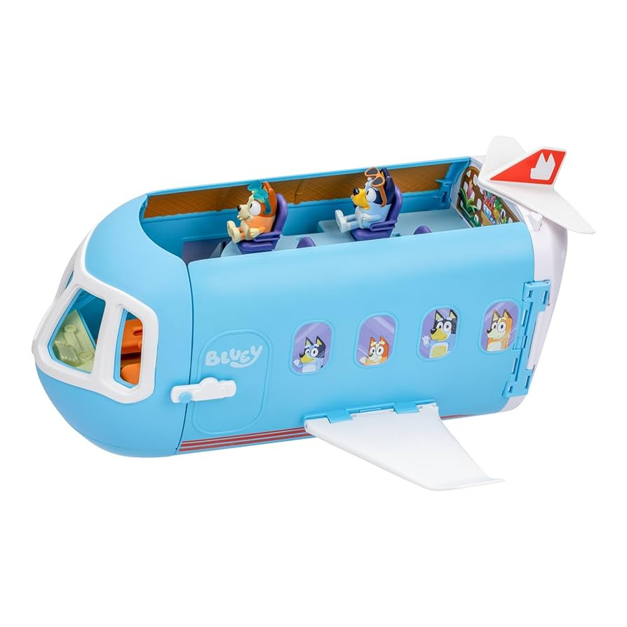 Bluey 3-in-1 Transforming Plane Playset, Transforms from A Plane to A Resort and a Boat! Opens Up... | Amazon (US)